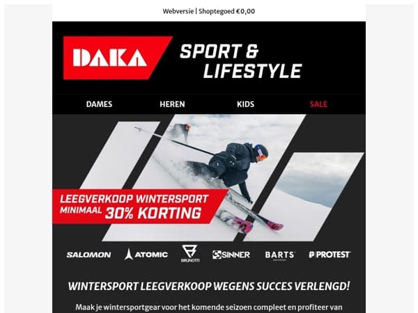 Wintersport Leegverkoop 🎿 Wegens succes verlengd!