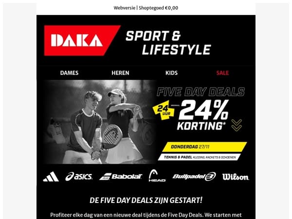 24% korting tijdens de Five Day Deals ⚡