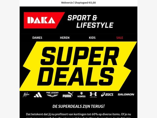 De SUPERDEALS zijn terug | Tot wel 60% korting ⚡