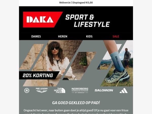 Jassen & schoenen met 20% korting | Buiten wacht op jou 🌤️