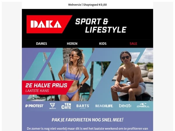 Laatste weekend 👙🩳 | 2e badkleding artikel halve prijs 🌊