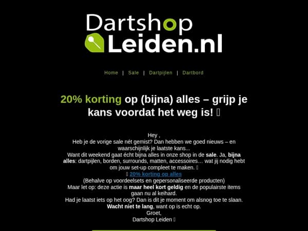 Dit is niet normaal… 20% korting op alles! 🧨