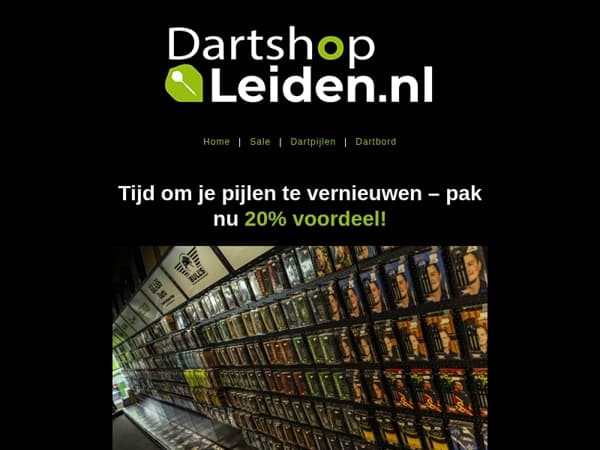 Gooi raak met 20% korting op dartpijlen 🤩