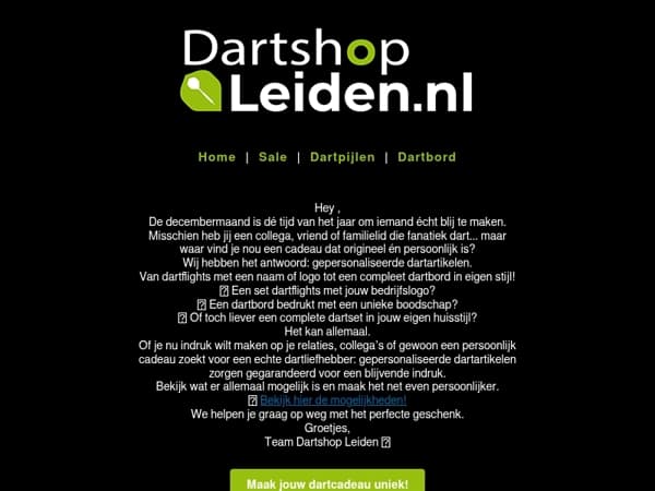 Een persoonlijk cadeau voor die ene dartfanaat 🎯