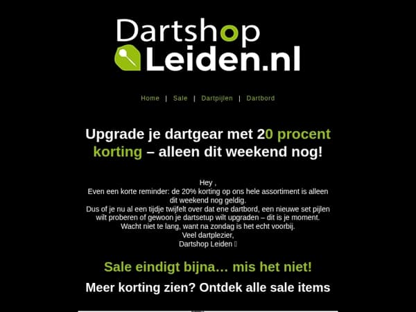 🎯 Extra weekendkans: de 20% sale is verlengd!