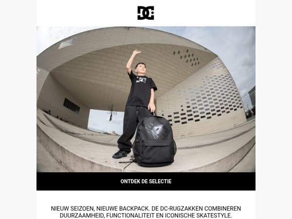 Verse DC-rugzakken, precies op tijd!