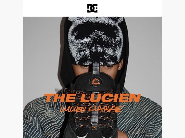 Lucien S: luxe skateschoenen in Black en Shock Orange
