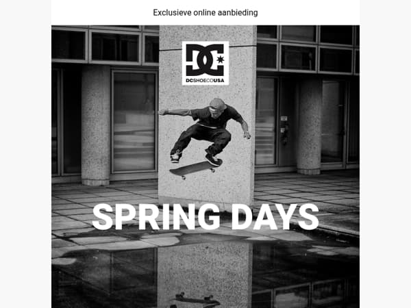 Spring Days: Bespaar € 15 op elke € 75 die je uitgeeft