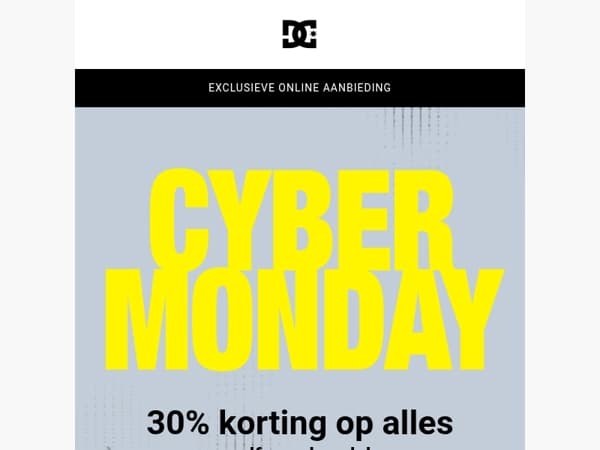 Laatste uren van Cyber Monday: 30% korting op alles!
