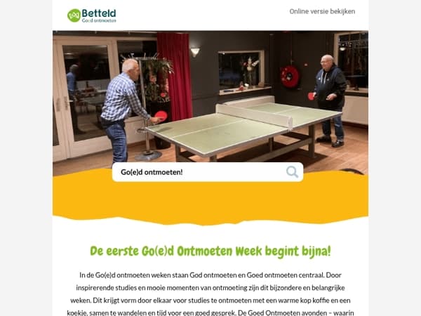 De eerste Go(e)d Ontmoeten week staat voor de deur!
