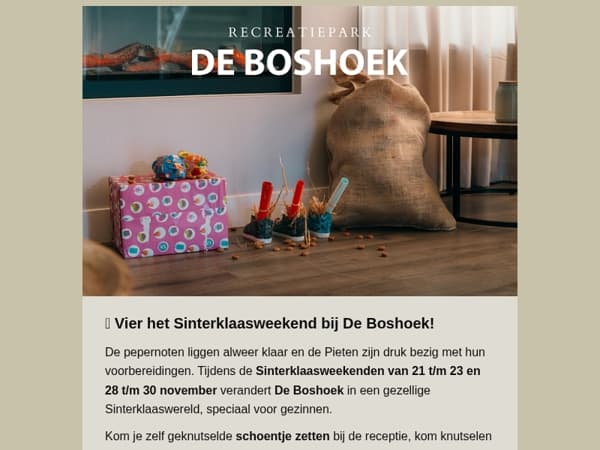 🎁 Vier het Sinterklaasweekend bij De Boshoek!