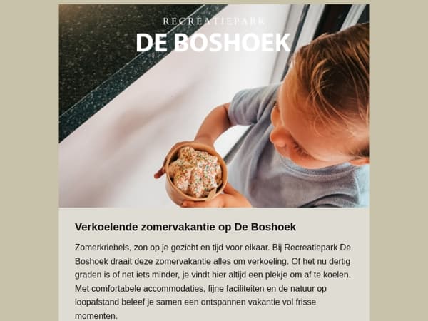 🌞 Warm weer op komst? Zo koel je af tijdens de zomervakantie op De Boshoek