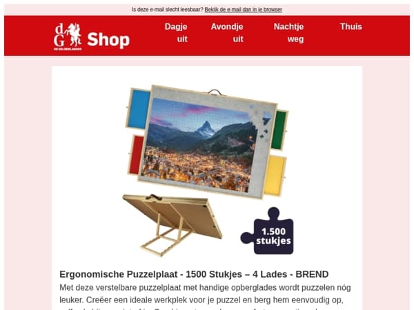 Leg voortaan comfortabel puzzels zonder een stijve nek
