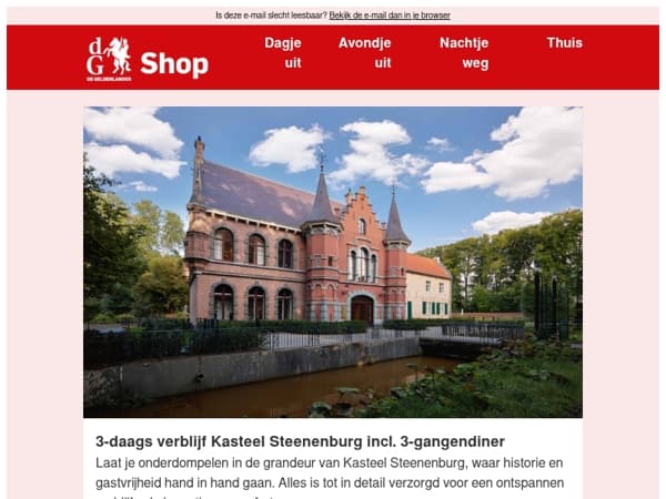 Laat je onderdompelen in de grandeur van Kasteel Steenenburg