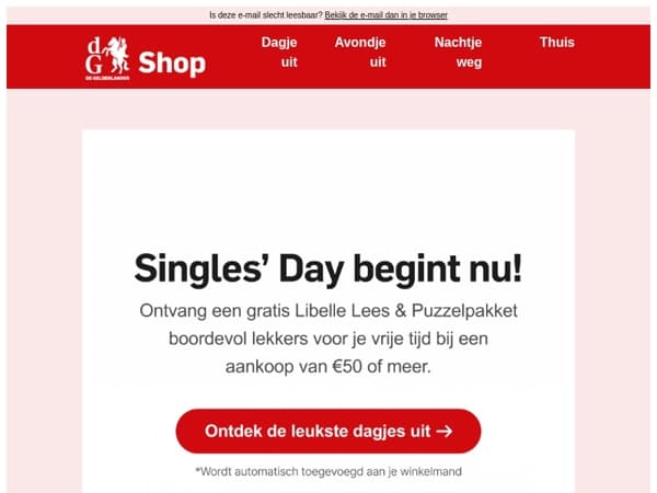 Alleen vandaag! Singles' Day