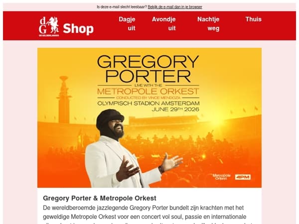 Geniet van een exclusief concert van Gregory Porter