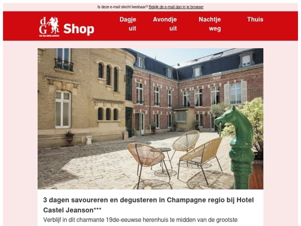 Overnacht temidden van de Champagne wijgaarden