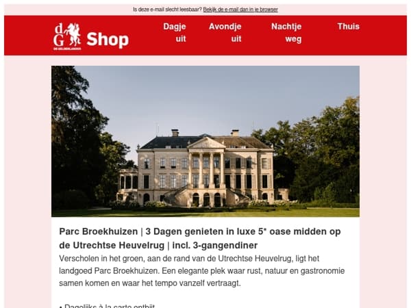 Overnacht aan de rand van de Utrechtse Heuvelrug