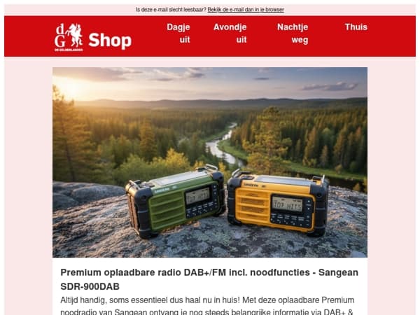Altijd handig, soms essentieel; bekijk onze oplaadbare radios
