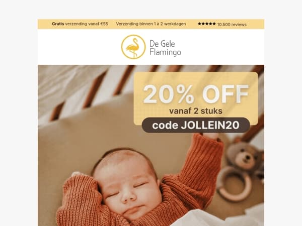 DAGDEAL! 20% KORTING op Jollein! 🌸