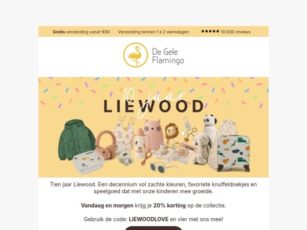 Liewood viert feest! Vier je mee?! 🎈