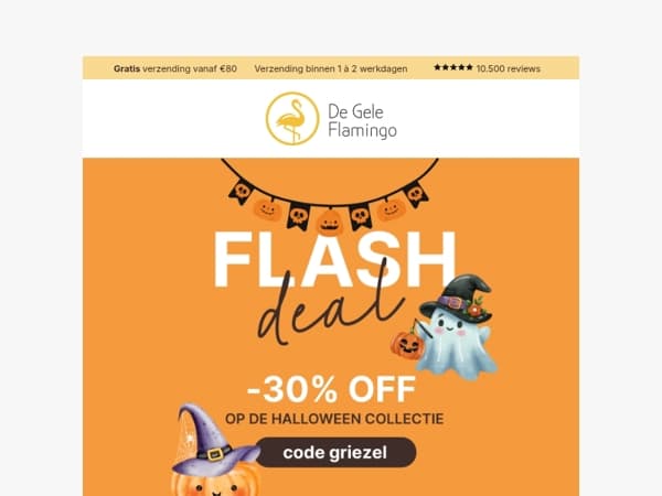 MEGA deal! 👻 30% KORTING op Halloween items! 🕸️