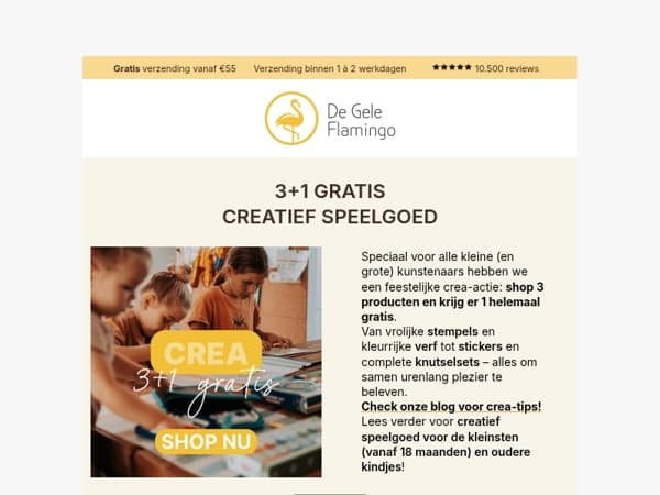 🎨 NU 3+1 GRATIS op het leukste creatief speelgoed