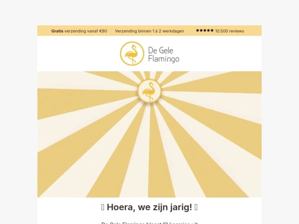 🎂 FLAMINGO EXTRAVAGANZA! Feest mee met 15% korting op alles*