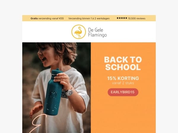 EARLY BIRD 15% OFF Back to School