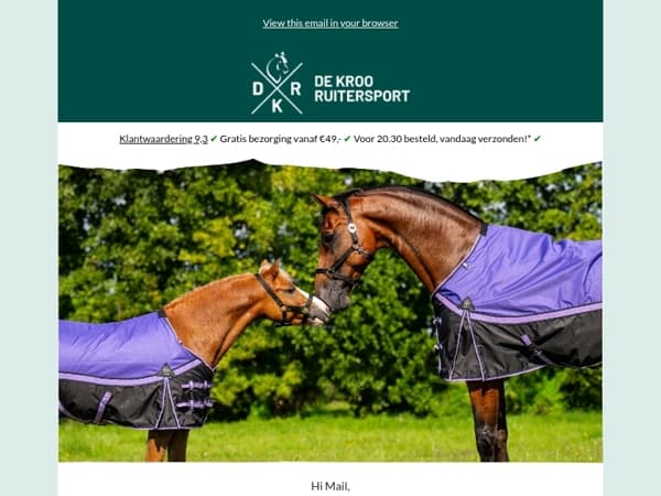 Regendekens van DKR Sports ☔