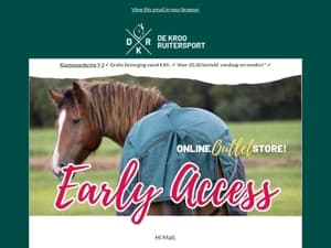 Early Access 🦄 Online Outlet Store!