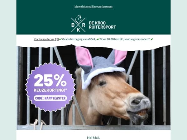 Vier Pasen met keuzekorting!