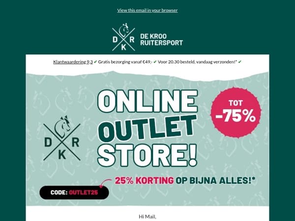 Outlet Alert! 🚨 tot -75% op ruitersportartikelen