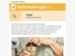 Nieuw! Solgar nu bij De Online Drogist