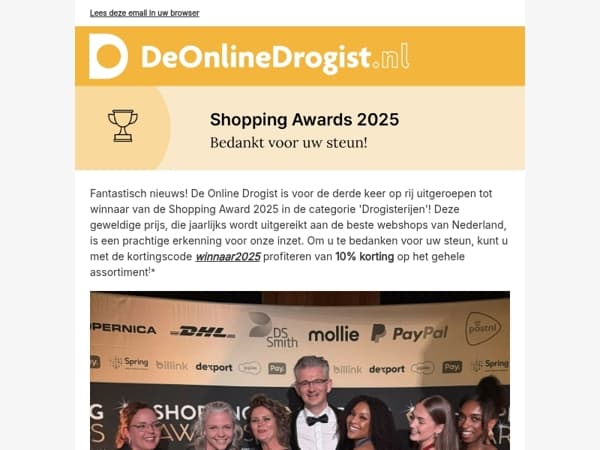 Nu 10% korting op alles* als dank voor uw vertrouwen!