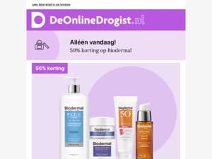 Alleen vandaag: 50% korting op Biodermal
