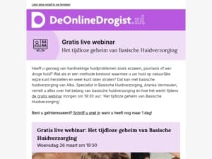 Nog 1 dag! Breng uw huid in balans