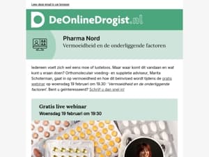 Pak vermoeidheid aan! Meld u aan voor de webinar