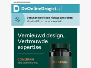 Hoogwaardige Bonusan supplementen met vernieuwde uitstraling