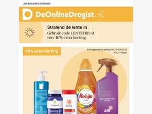 Lentedeal! 🌷Scoor 10% extra korting