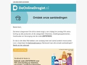 Lenteactie! 🌷 Scoor nu 10% extra korting