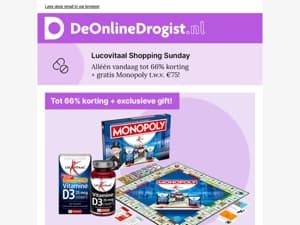 Tot 66% korting + gratis Monopoly t.w.v. €75 | Alleen vandaag!