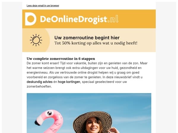 Uw zomerroutine begint hier | met kortingen tot 50%