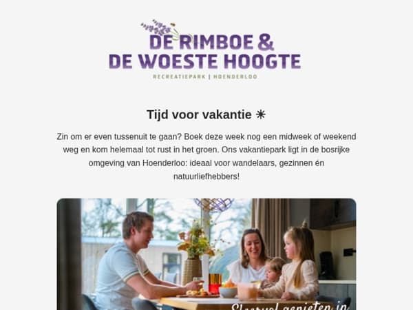 Tijd voor een mid-week of weekend weg? ☀️