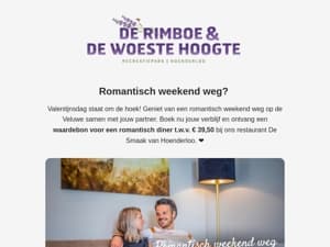 Een romantisch weekend weg naar de Veluwe. ❤️