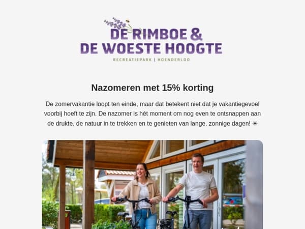 Nazomeren met 15% korting 💜