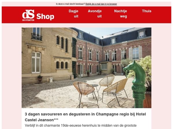 Overnacht temidden van de Champagne wijgaarden