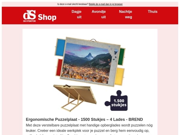Leg voortaan comfortabel puzzels zonder een stijve nek