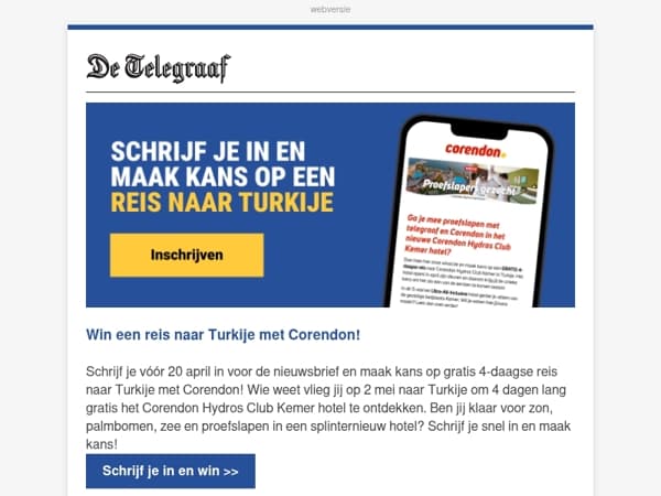 Win een reis naar Turkije met Corendon!