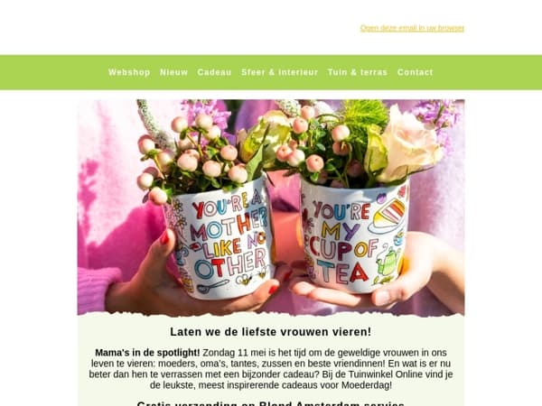 ❤️️ Mama verrassen? Gratis verzending op Blond Amsterdam servies!